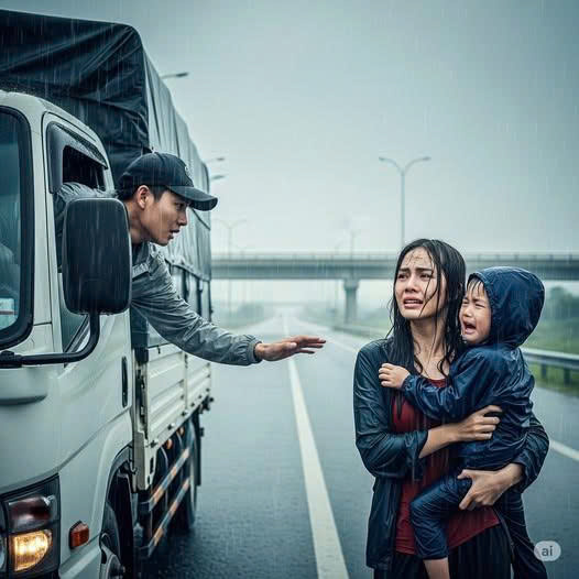Th/ương 2 mẹ con ướt mưa trên đường cao tốc, anh tài xế cho đi nhờ, 20 phút sau xảy ra điều ki/nh ho/àng
