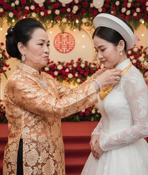 Phát hiện thông gia đưa cái kiềng vàng giả để trao cho con trong đám cưới, mẹ cô dâu có màn đáp trả cao tay khiến cả rạp cươí náo loạn