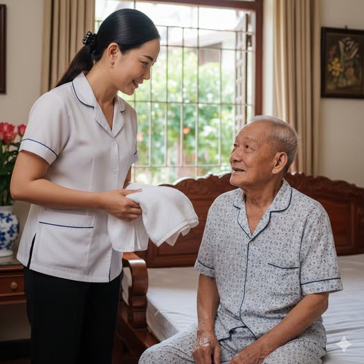 Đêm nào cũng vậy, đều đặn cứ 11h đêm là cô giúp việc lại lẳng lặng đi vào phòng bố chồng cùng 1 cái khăn trắng, tôi bí mật