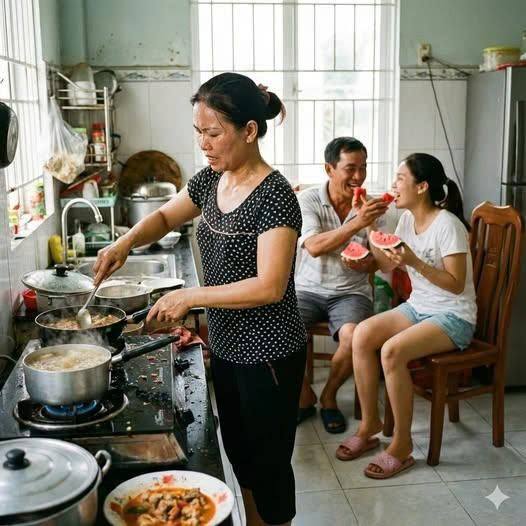 Nam ngồi cạnh, vuốt ve mái tóc cô ta, ánh mắt nhìn tôi không chút gợn sóng, chỉ có sự ra lệnh lạnh lùng