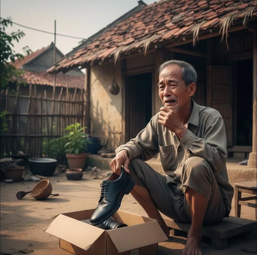 Con gái lấy chồng xa gửi cho bố đôi giày đi Tết nhưng chân ông đi cỡ 40 con lại gửi cỡ 43