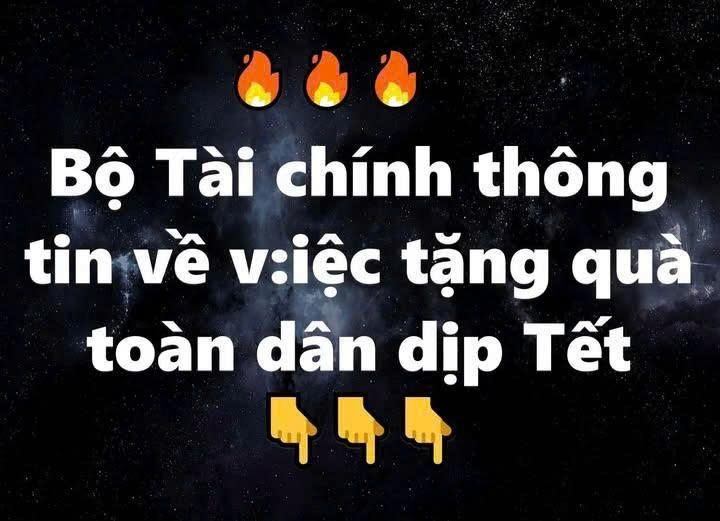 Bộ Tài chính,, thông tin về việc tặng quà toàn dân dịp Tết