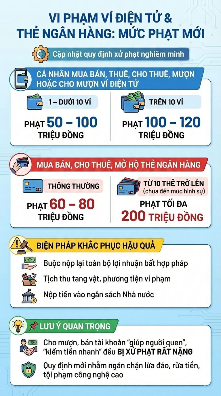 Tất cả người dân có tài khoản ngân hàng chú ý: Sẽ bị phạt tới 200 triệu đồng nếu làm điều này từ tháng sau