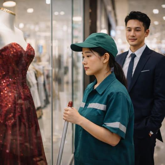 B:ắt gặp vợ cũ làm lao công sau 7 năm ly hôn đang đứng ngắm nhìn chiếc váy sang trọng trưng bày trong tủ kính, người đàn ông m//ỉa m//ai