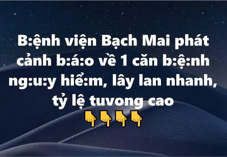 B:ệnh viện Bạch Mai phát cảnh b:á:o về 1 căn bệnh ng:u:y hiể:m, lây lan nhanh, tỷ lệ tuvong cao