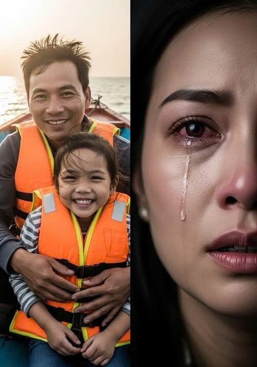 Bố và con gái đi du lịch biển cuối