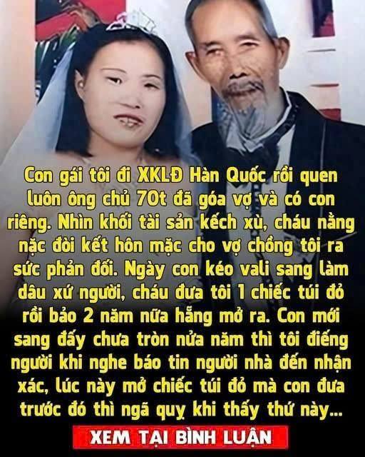Ngày con gái đi làm dâu Hàn Quốc, con đưa cho tôi chiếc túi đỏ, để rồi nửa năm sau thì ng-ấ-t điế-ng người khi nghe tin con đã