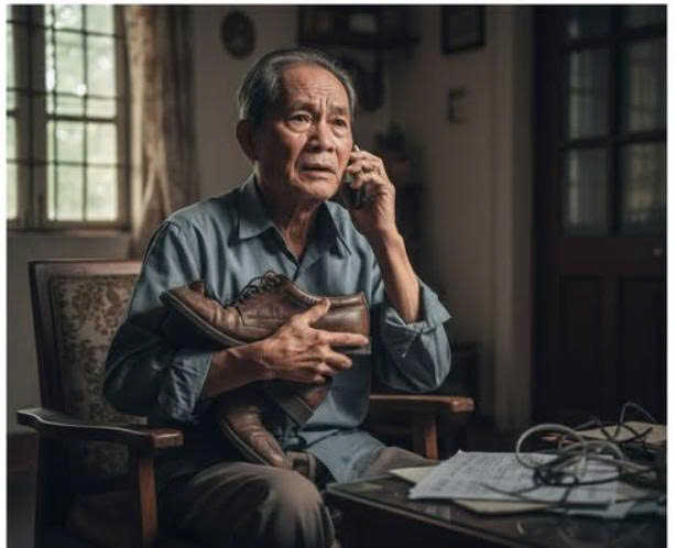 Con gái lấy chồng xa gửi cho bố đôi giày đi Tết nhưng chân